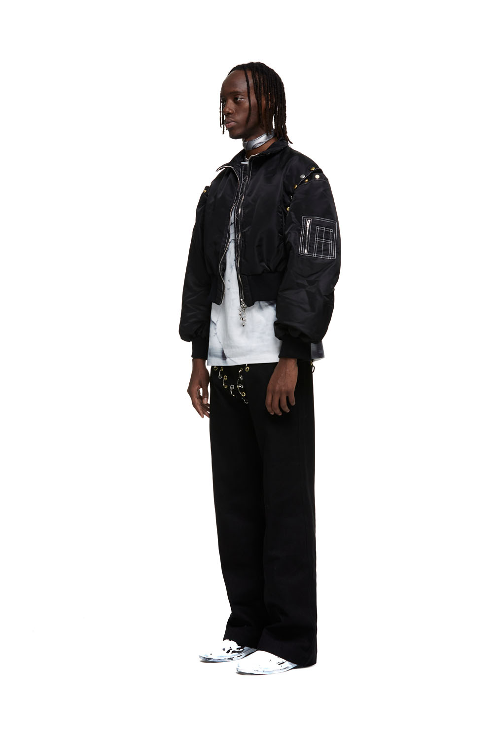 All Over Print Dark Green Men's AOP Bomber Jacket